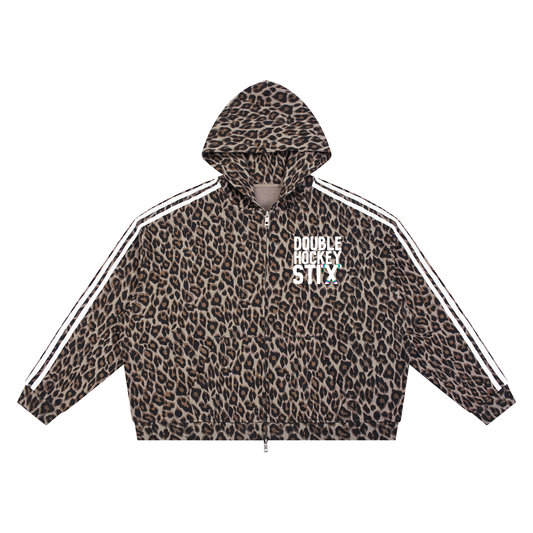 HOCKEY THIGHS LEOPARD FULL ZIP HOODIE