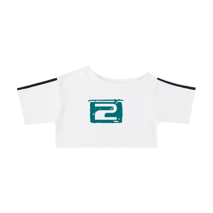 90S RACER JERSEY NUMBER OFF THE SHOULDER CROP