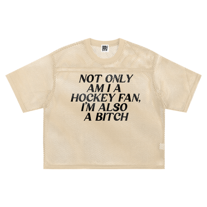 BITCH SEE THRU BOXY NET TEE