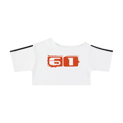 90S RACER JERSEY NUMBER OFF THE SHOULDER CROP