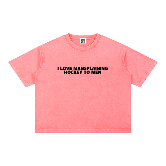 I LOVE MANSPLAINING PREMIUM MINERAL WASH BOXY CROP