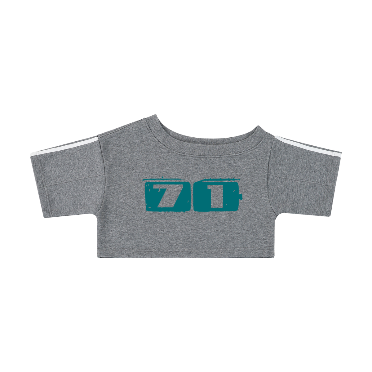 90S RACER JERSEY NUMBER OFF THE SHOULDER CROP