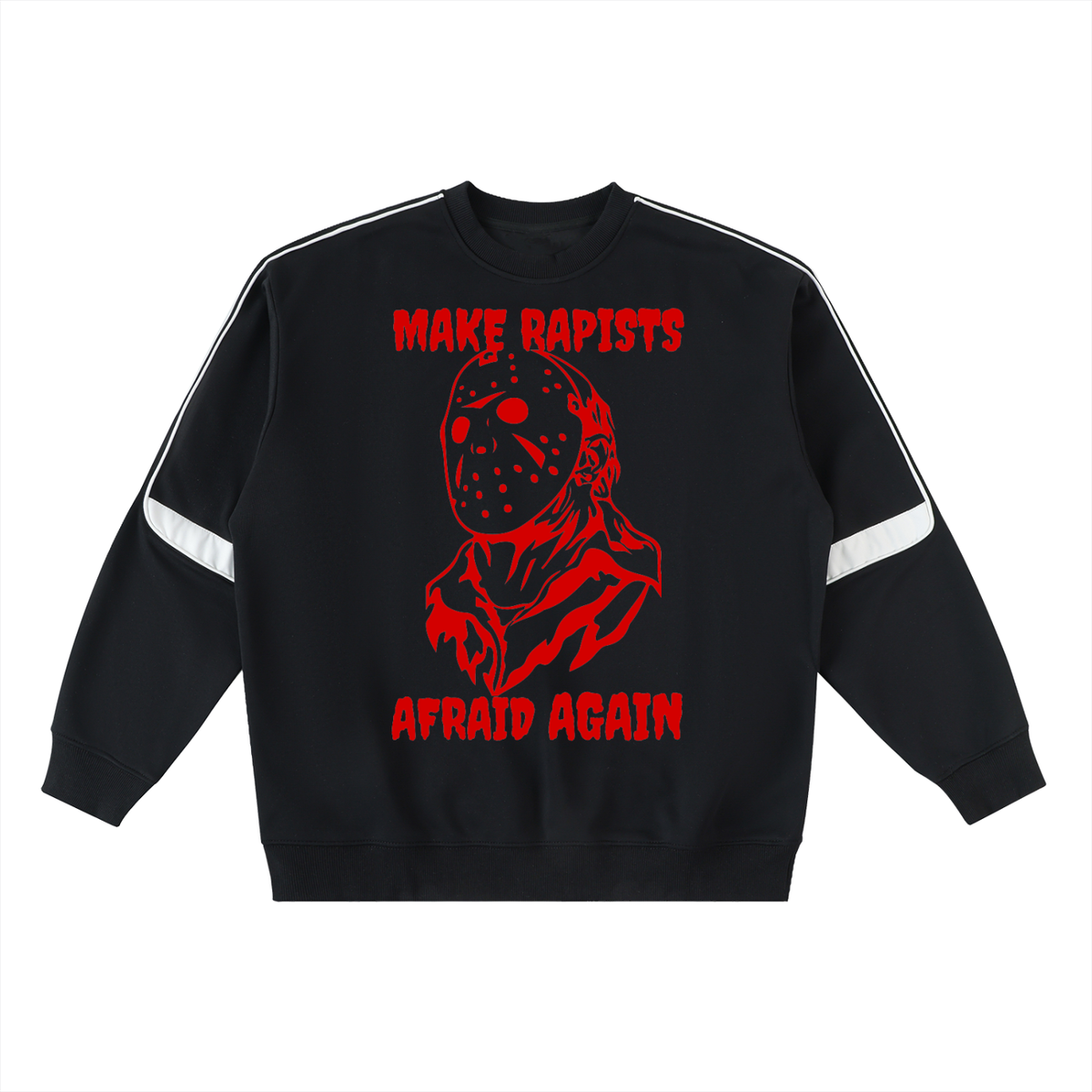 AFRAID OVERSIZED TAPED CREWNECK