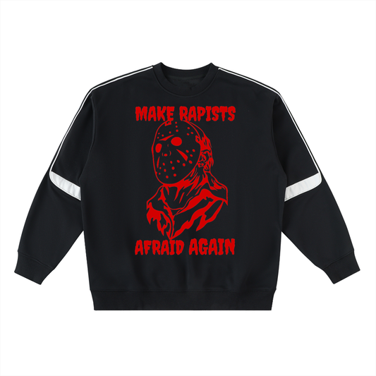 AFRAID OVERSIZED TAPED CREWNECK