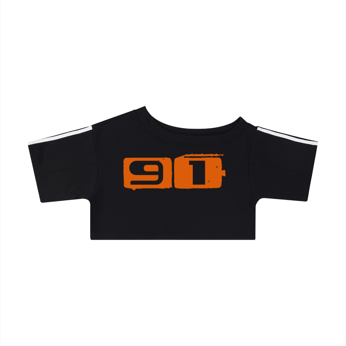 90S RACER JERSEY NUMBER OFF THE SHOULDER CROP
