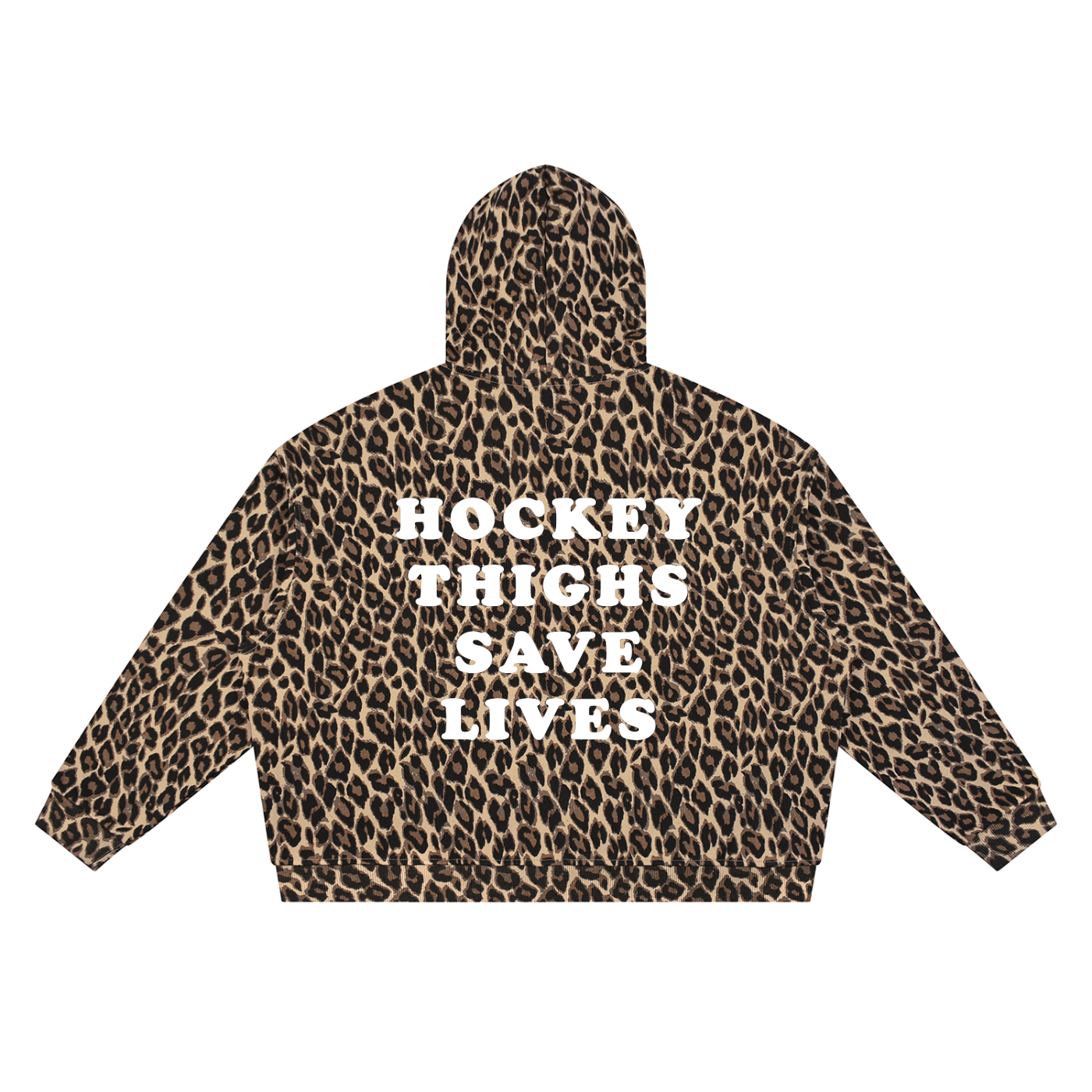 HOCKEY THIGHS LEOPARD FULL ZIP HOODIE