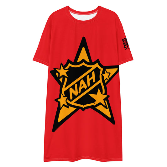 NAH-LL STAR SHIRT DRESS (RED)