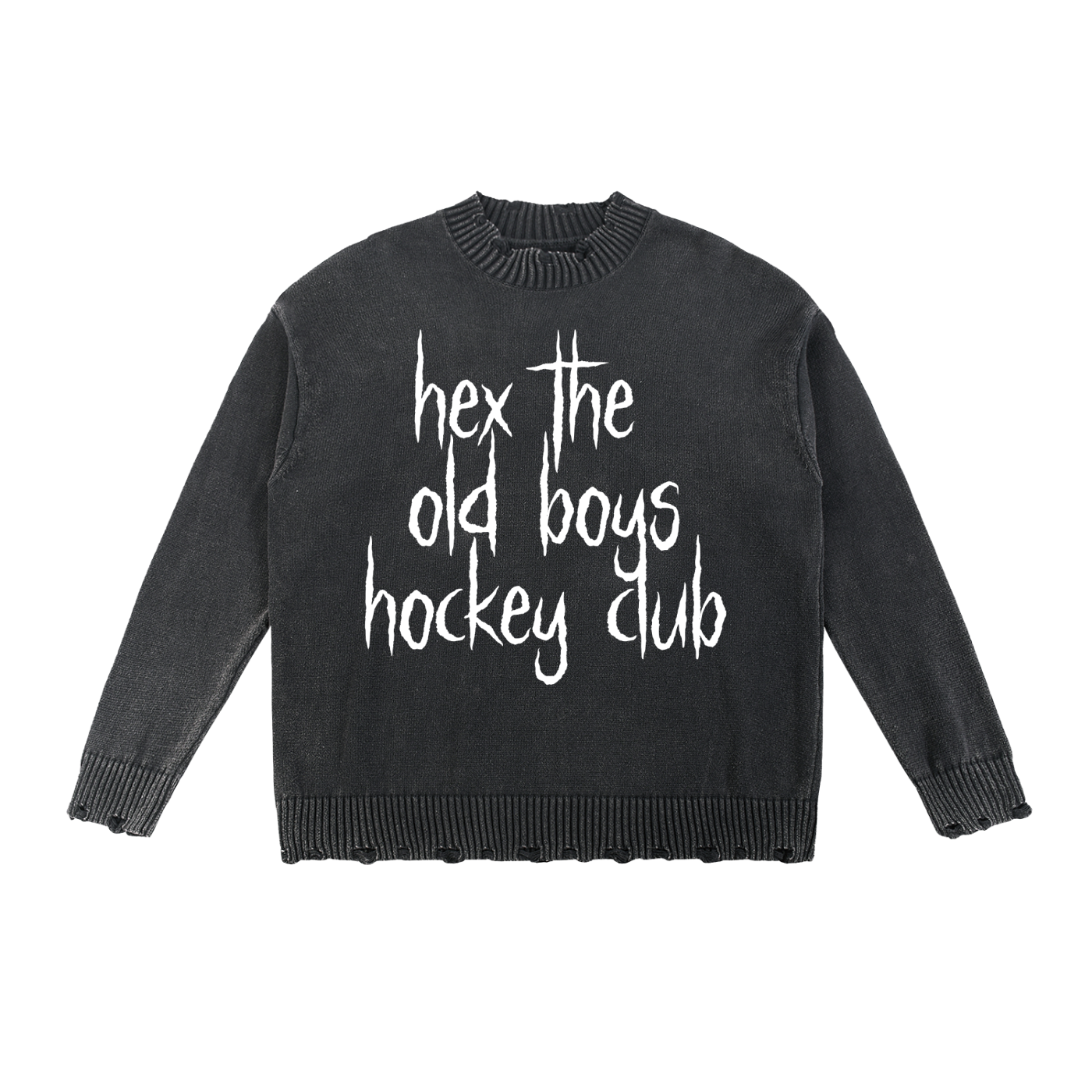 HEX VINTAGE WASHED FRAYED PREMIUM SWEATER