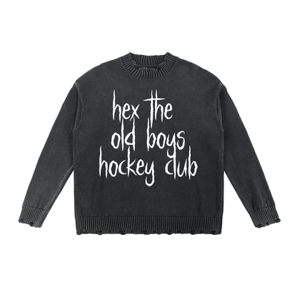 HEX VINTAGE WASHED FRAYED PREMIUM SWEATER