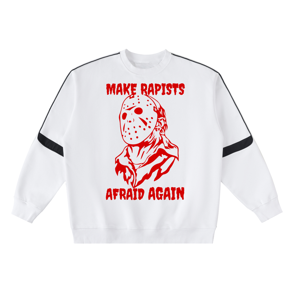 AFRAID OVERSIZED TAPED CREWNECK