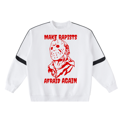 AFRAID OVERSIZED TAPED CREWNECK