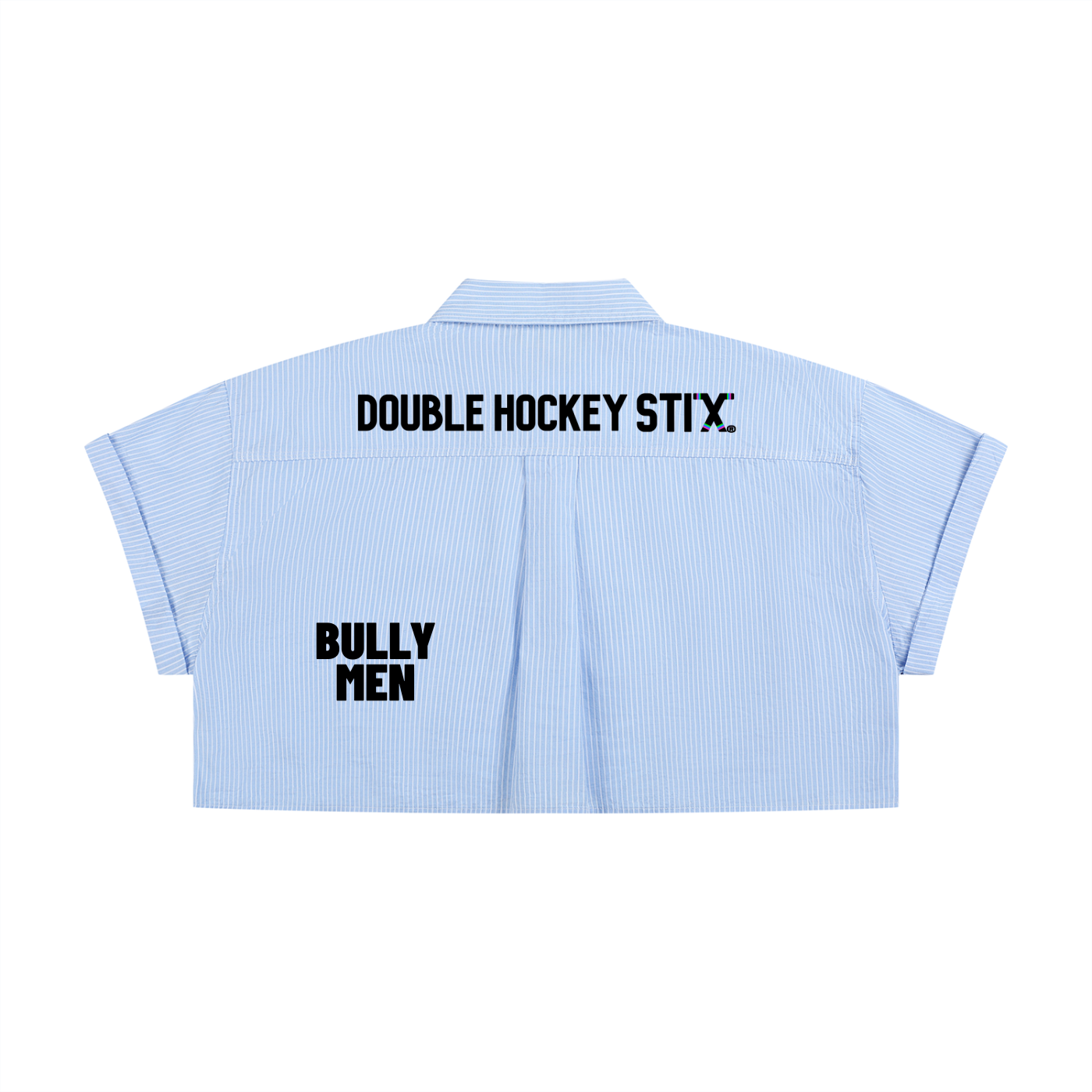 TALK SHIT BOXY CROPPED BUTTON UP