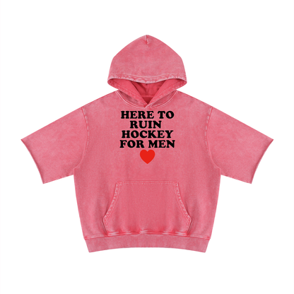 HERE TO RUIN SHORT SLEEVE HOODIE MVP COLLECTION