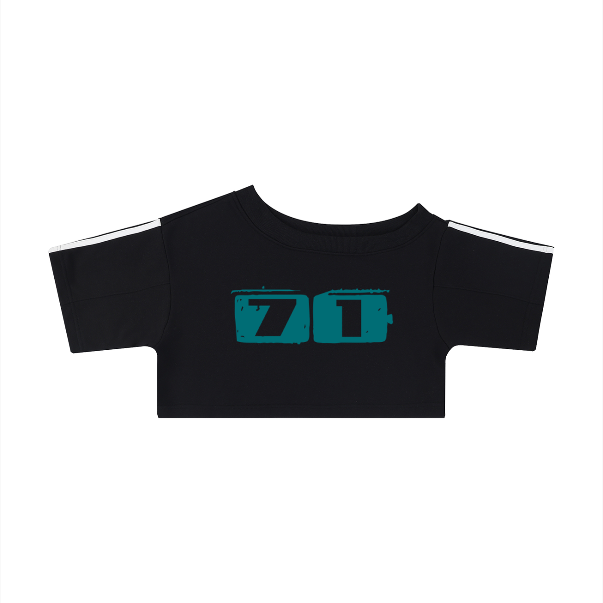 90S RACER JERSEY NUMBER OFF THE SHOULDER CROP