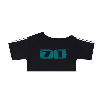 90S RACER JERSEY NUMBER OFF THE SHOULDER CROP