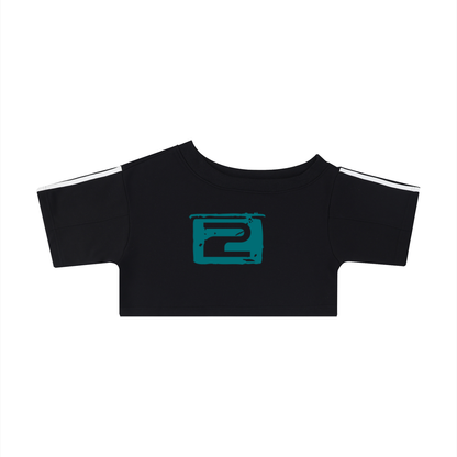 90S RACER JERSEY NUMBER OFF THE SHOULDER CROP