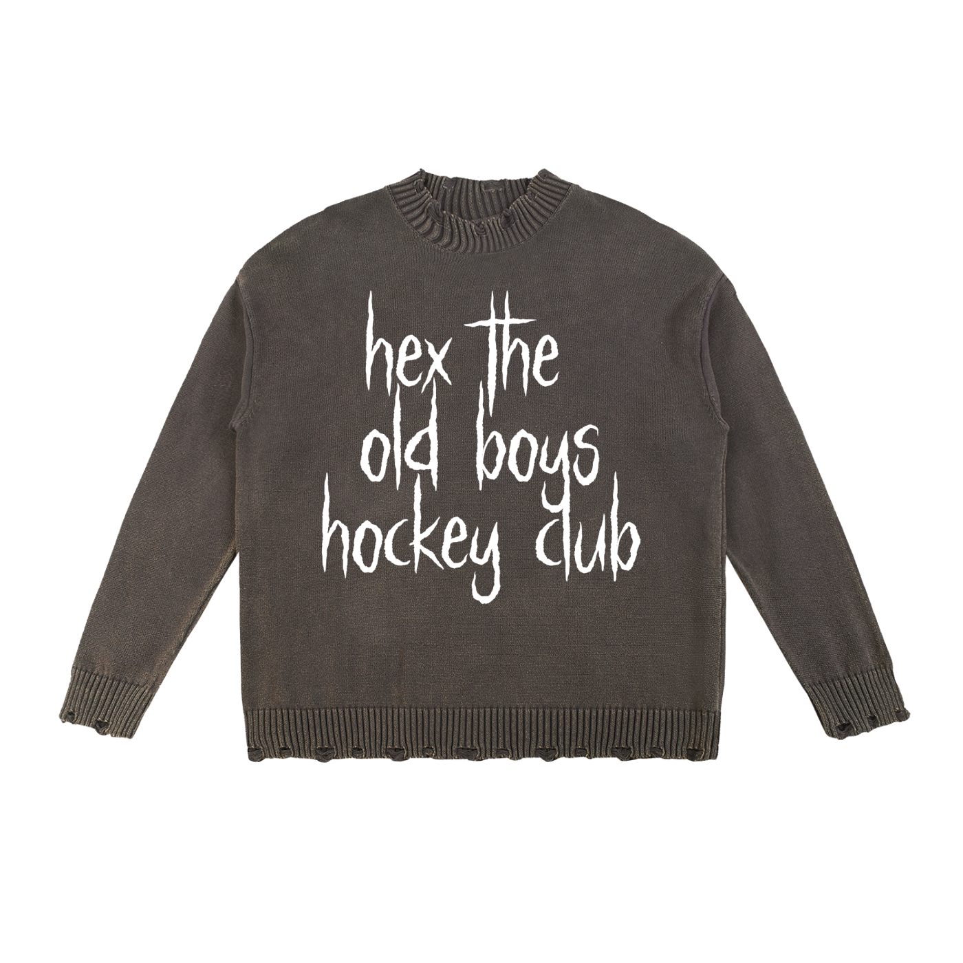HEX VINTAGE WASHED FRAYED PREMIUM SWEATER
