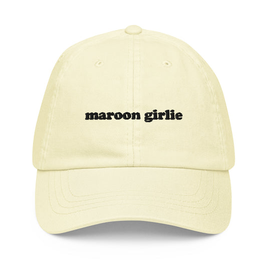 MAROON GIRLIE PASTEL DAD HAT