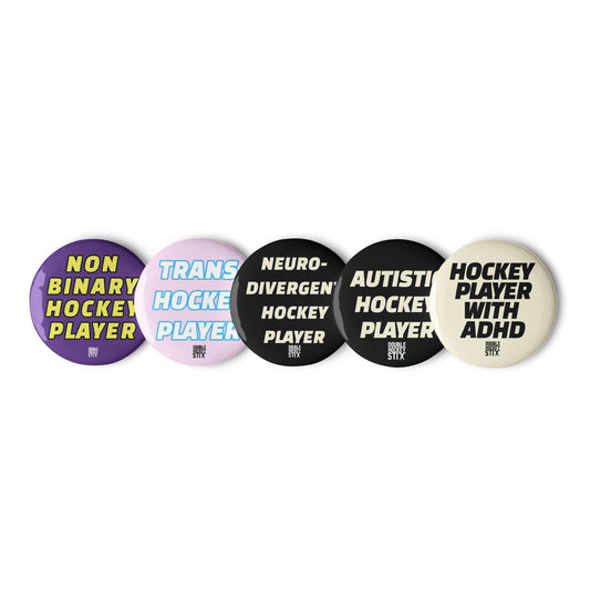 OUT N PROUD HOCKEY PLAYER BUTTON SET