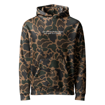 MADE BY A WOMAN PREMIUM EMBROIDERED HOODIE