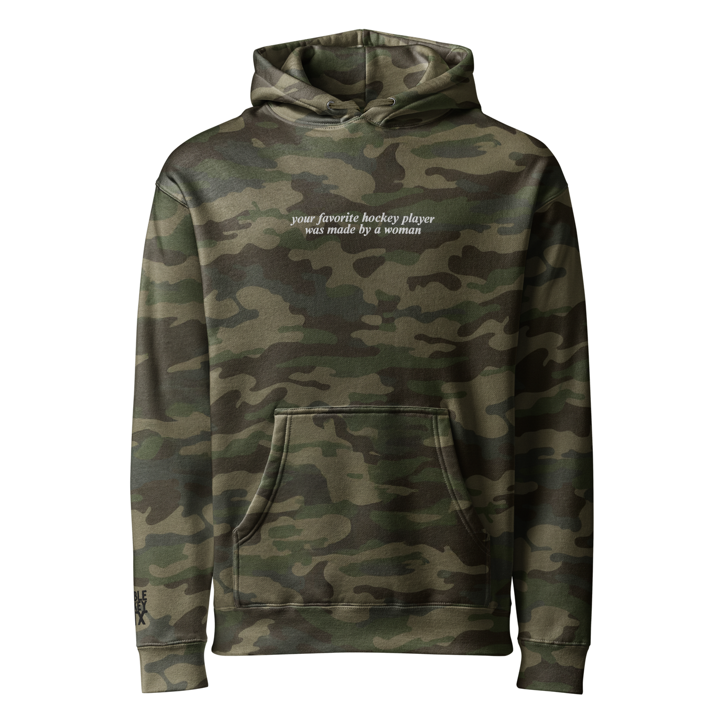 MADE BY A WOMAN PREMIUM EMBROIDERED HOODIE