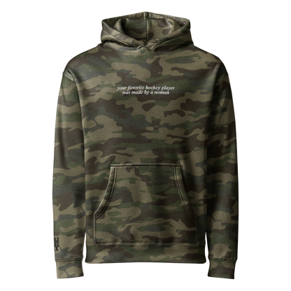 MADE BY A WOMAN PREMIUM EMBROIDERED HOODIE