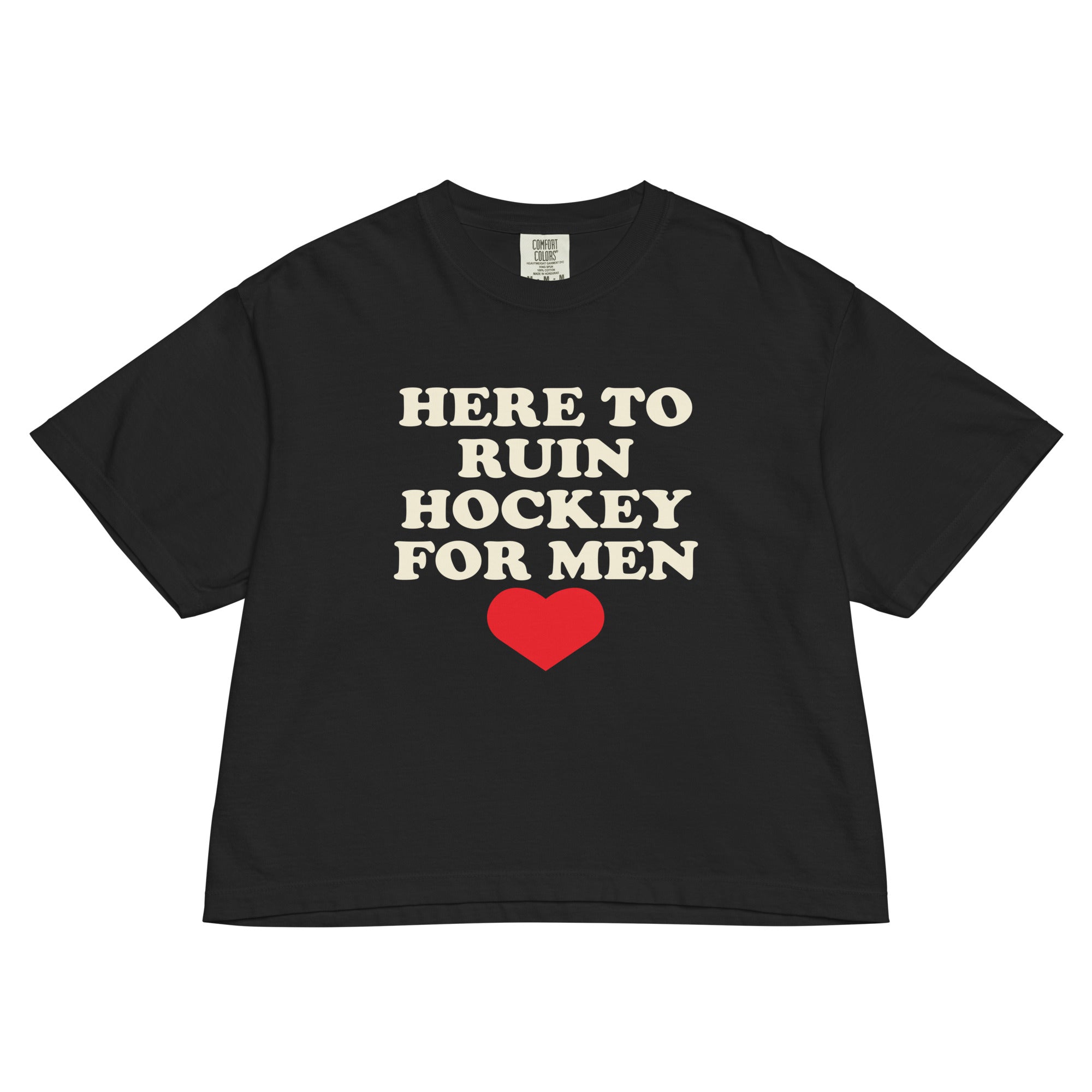 HERE TO RUIN HOCKEY BOXY CROP – doublehockeystix